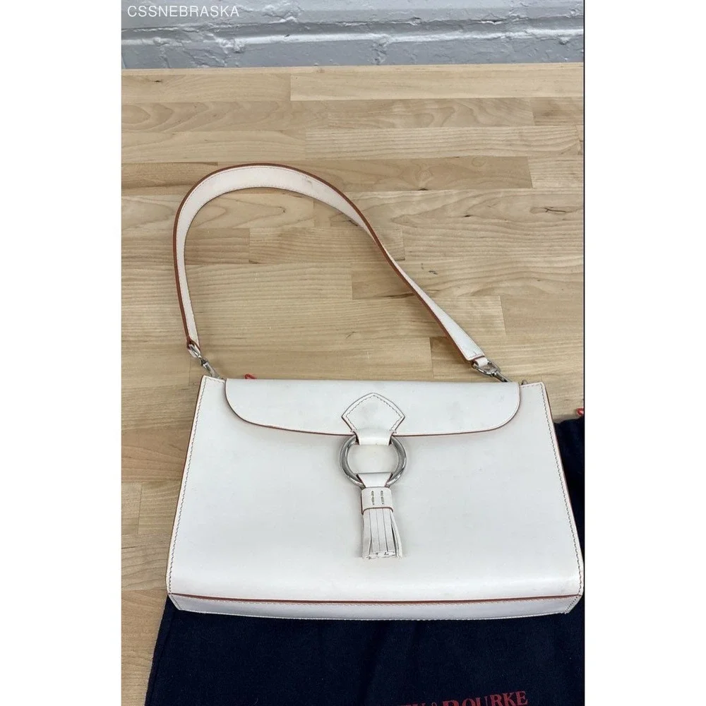 Dooney & Bourke Made in Italy Leather Buckle Shoulder Bag Convertible Clutch - S